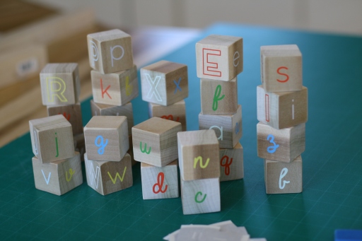 DIY Painted Alphabet Blocks