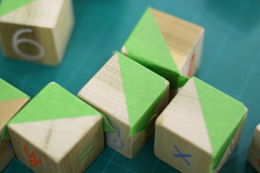 Using Frog tape for DIY Alphabet Blocks